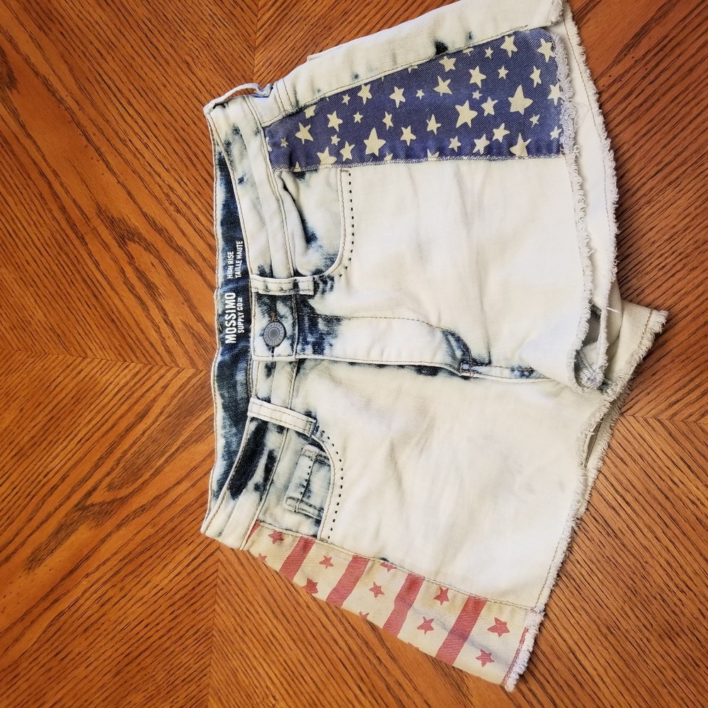 High rise USA 4th of July shorts
